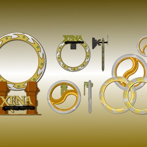 Digital Download Xena Warrior Princess Chakrams | Includes All Chakram Versions & Matching Display Plinth | By Collins Creations 3D