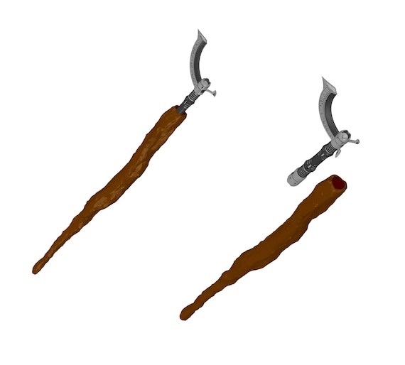 Darth Maul Lightsaber With Walking Stick Scabbard Available Etsy