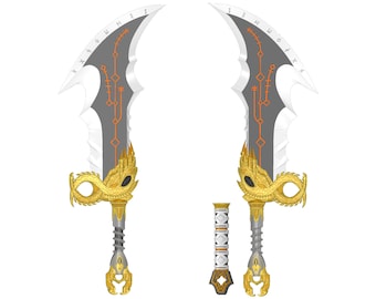 God Of War Props | Optional Handle Designs | Cosplay prop. | Wall Mount Option Available | By Collins Creations 3D