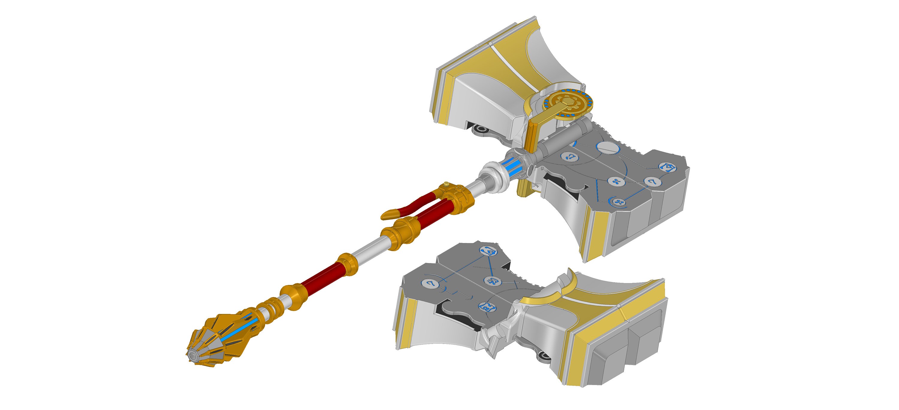 Steampunk War Hammer | 1:1 Scale | Dual Mode Function | by