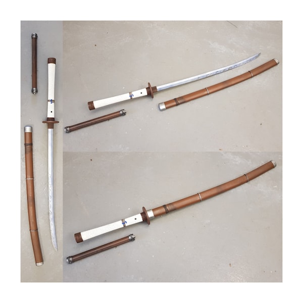 Mizu Katana\Naginata Cosplay Prop. | Scabbard Option | Blue Eyed Samurai Sword Cosplay | Modular Design | By Collins Creations 3D