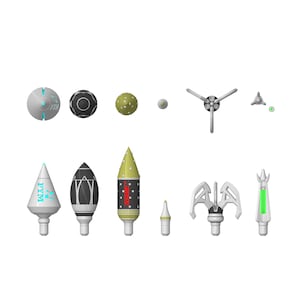 Pop Culture Trick Arrows Digital Downloads | Hawkeye | Horizon Zero Dawn | Arrow Head types and Fletching | By Collins Creations 3D