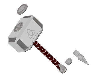 Custom Build YOUR Mjolnir Thor Hammer  | Thor Love and Thunder Reforged Mjolnir | Wall Mount Option Available | By Collins Creations 3D