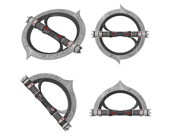 Spada laser della Settima Sorella Inquisitrice / Cosplay di Star Wars Rebels / Base per spada laser a tema disponibile / Di Collins Creations 3D