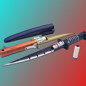 Digital Download Cyberpunk 2077 Themed Toxin Knife with Matching Belt Scabbard Cosplay | By Collins Creations 3D