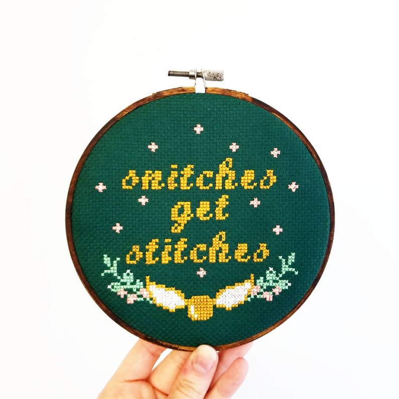 Snitches Get Stitches Cross Stitch Pattern Etsy