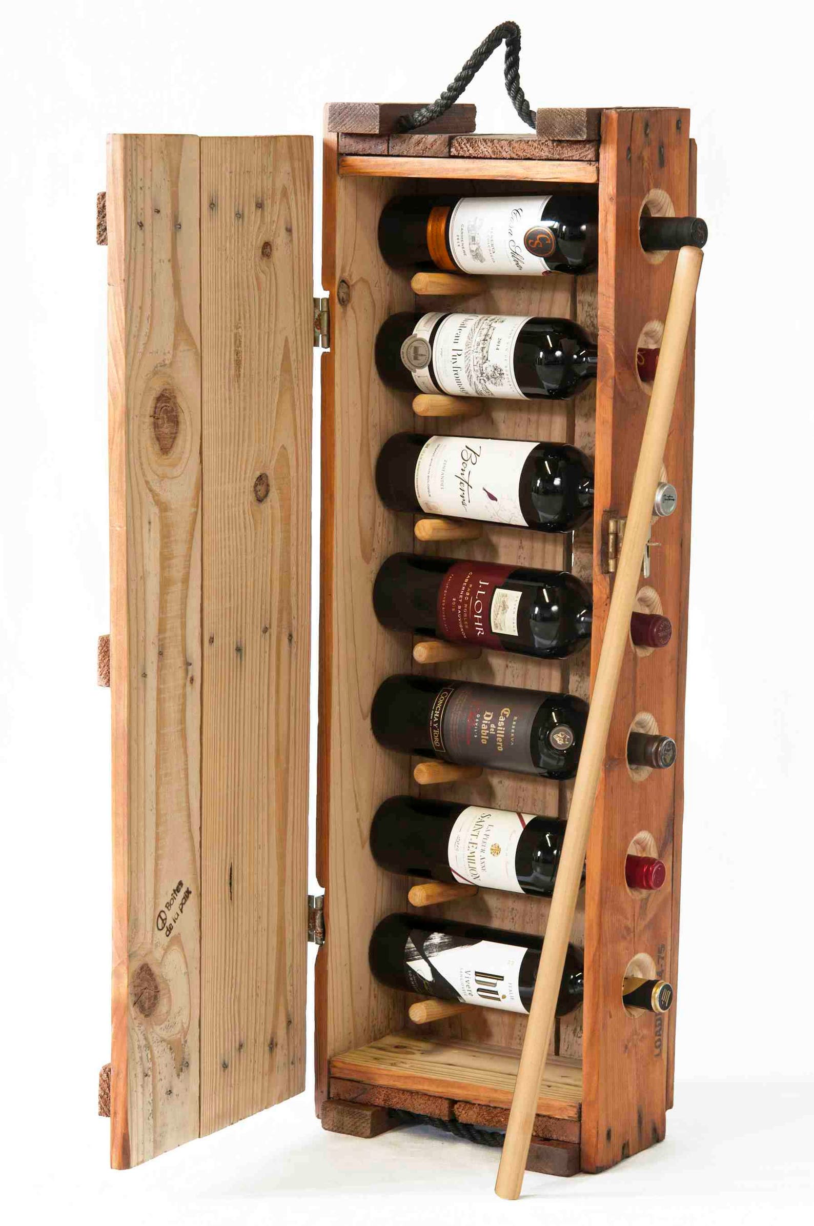 Hanging Wine Sienna Hanging Wine Shelf Standing Etsy