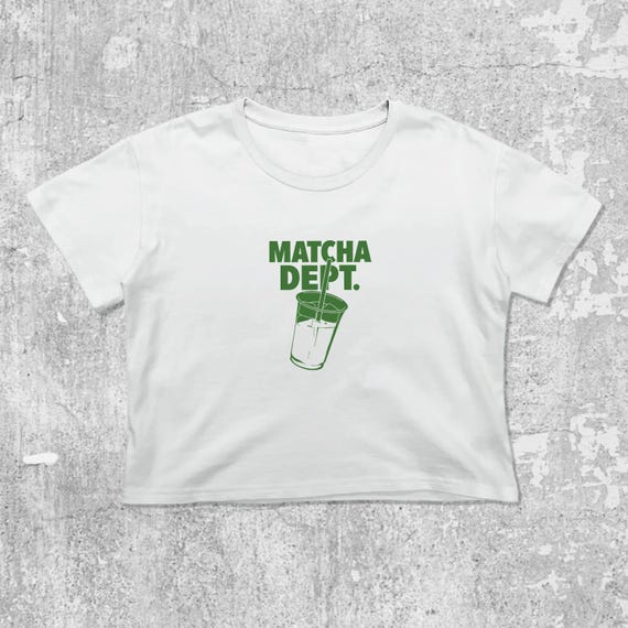 Matcha Dept Crop T-shirt I Vintage Graphic T-shirt I Retro Funny
