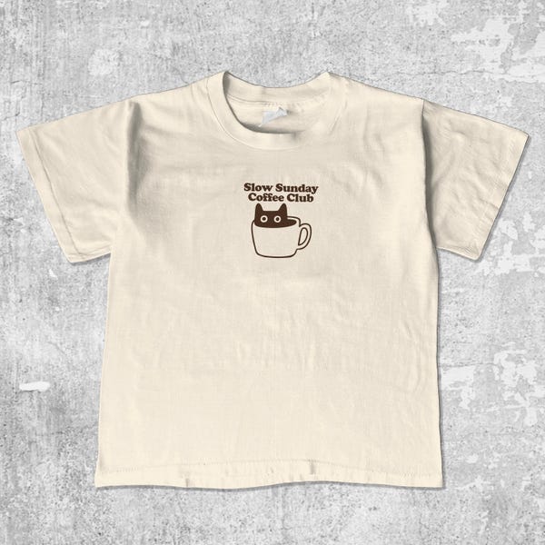 Slow Sunday Coffee Club T-Shirt I Vintage Funny T-Shirt I Funny Gifts I Graphic Tee