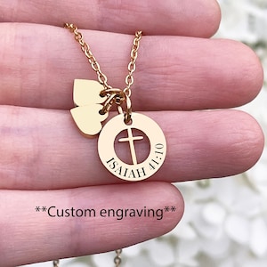 Christian Necklace Jewelry for Women Christian Custom Bible Verse Necklace Gifts Bible Quote Dainty Birthday Gift For Women Faith Necklace