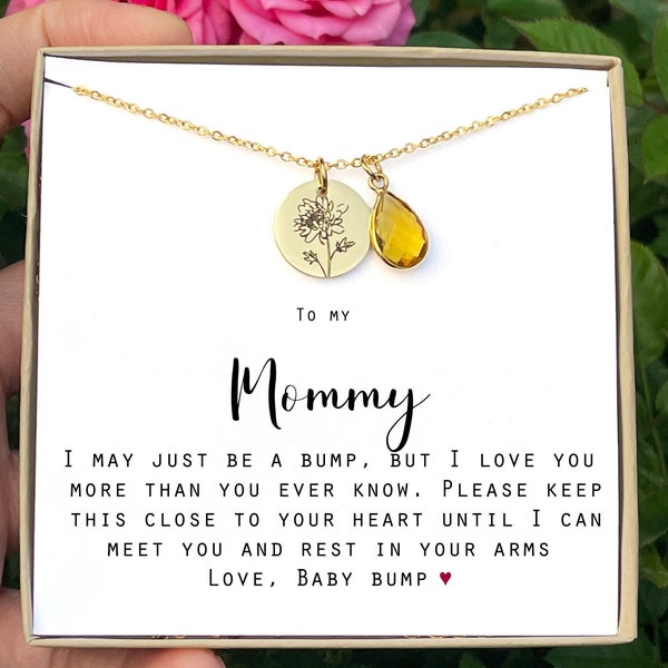 Expecting Mom Gift for Mother to Be baby shower gift pregnancy reveal baby announcement Necklace personalized new mom gift baby shower gift