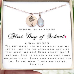 FIRST DAY OF school card Gift Back to School Gift 1st day of School Present  College Gift High School Kindergarten Middle Preschool