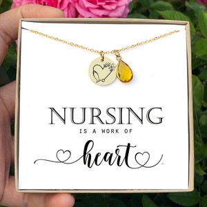 Nurse necklace, Heartbeat necklace, Thank you gifts for nurses, Nurse appreciation, Registered nurse gifts, LPN gifts, Nurses Week gifts