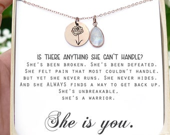Personalized Jewelry Gift for Her Strength Resilience Empowerment Motivational  Overcoming Challenges Warrior Survivor  Recovery SHE cancer