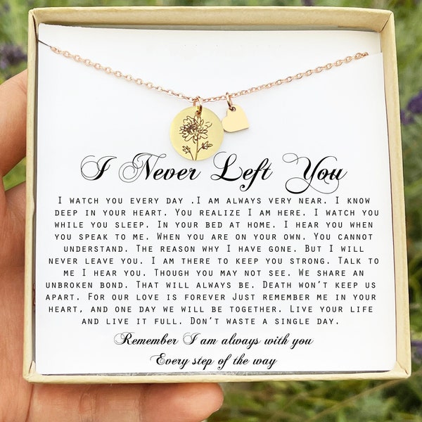 Hug from Heaven Gift from Angel Wings Necklace Gift from Heaven Birthday mother's day Keepsake Letter from Heaven Sympathy Condolence Gift