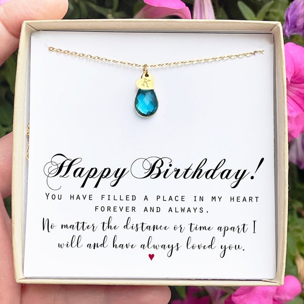 Personalized December Birthstone Necklace  Blue topaz Gold Necklace  Birthstone Jewelry  December Necklace Christmas birthday gift Jewelry