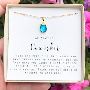 Personalized Coworker Christmas Gifts for Coworker Gifts Birthday Gifts Personalized Coworker Jewelry Gifts Coworker Gifts for her GEMSTONES