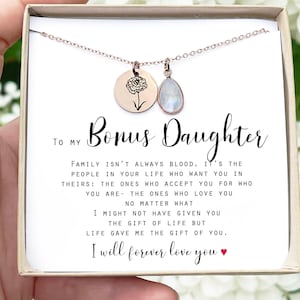 Daughter Of The Bride Gift Necklace to Stepdaughter Gift From Stepdad On Wedding Day Gift From Groom To Bonus Daughter Bridal wedding gifts