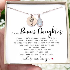 Daughter Of The Bride Gift Necklace to Stepdaughter Gift From Stepdad On Wedding Day Gift From Groom To Bonus Daughter Bridal wedding gifts