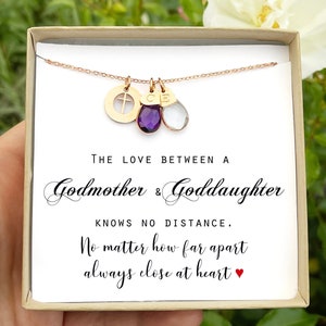 Goddaughter Gifts from Godmother Goddaughter Necklace Goddaughter baptism gift Goddaughter Birthday gift Wedding Christmas gifts DISTANCE