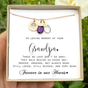 Sorry for your Loss of Grandfather Memorial Gift Sympathy Gift Remembrance Necklace Grandpa Grief Gift Bereavement Gift Keepsake Jewelry