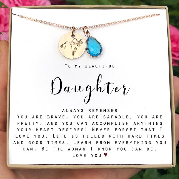 Personalized Daughter Birthday Gift from Mother to Daughter Gift  Birthday Gifts from Mom Daughter Jewelry Name Necklace Meaningful Jewelry