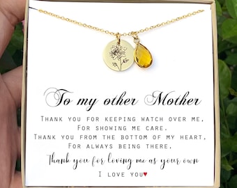 2nd Mom Gift for Second Mother Second Mom 2nd Mother Gift for Boyfriend Mother Bonus Mom Unbiological Mom Mother Figure Necklace Jewelry