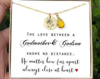 Godmother & Godson Necklace Godmother Gift for Godmother from Godson Jewelry for Godmother personalised gift for women unique birthday gift