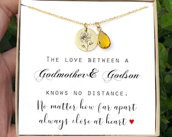 Godmother & Godson Necklace Godmother Gift for Godmother from Godson Jewelry for Godmother personalised gift for women unique birthday gift