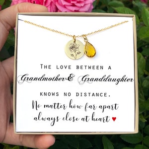 Grandmother & Granddaughter Necklace Grandma Gift Granddaughter Gift Jewelry for Family Birthday Gift Christmas Gift Keepsake family Gifts