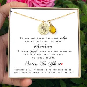 Sisters in Christ Christian Gifts for Religious Friends Church Members Thoughtful Christmas Gift Religious Gifts for Woman Catholic Jewelry