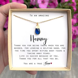 Personalized Nanny Gifts Mother's Day Gift for Nanny Thank you Gift for Nanny Appreciation Nanny Birthday Gift Initial Letter Necklace