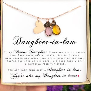 Daughter-In-Law Gift Necklace Wedding Gift Jewelry From Mother-In Law Gift for Bride birthstone necklace personalized necklace family tree