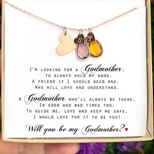 Personalized Godmother Gift Godmother Proposal Gift Godmother Proposal Jewelry Will You be my Godmother? Godmother Proposal Necklace Gifts