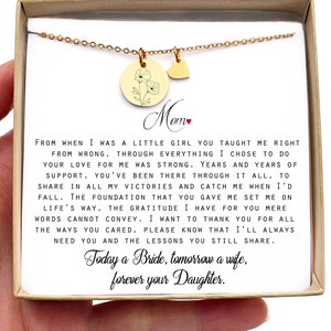Gift for mom on wedding day from daughter, today a bride tomorrow a wife wedding gift, mother of the bride gift from daughter, wedding gift