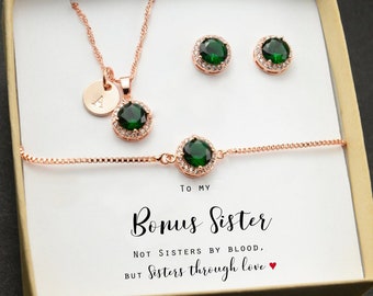 emerald green gold Sister in law gift for sister in law Sister in law jewelry Sister in law birthday gift Future Sister In Law Bonus Sister