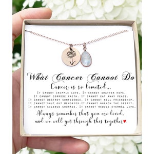 Cancer gifts for women Cancer Gift Cancer Necklace Cancer Awareness Cancer Jewelry Cancer Support Cancer Fighter Necklace Jewelry image 1