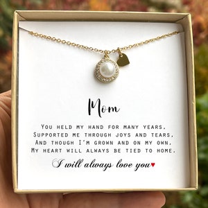 Pearl Necklace Gift Wedding Jewelry To My Mother on My Wedding Day Bride Mom Gift for Mother of The Bride Gift from Bride Gift form Daughter