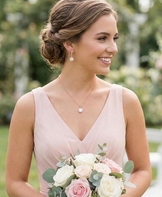 necklace for bridesmaid dress Personalized Gift Bridesmaid Jewelry Bridesmaid Gift Bridesmaid Proposal Thank you being my Bridesmaid Tie the knot jewelry for bridesmaids