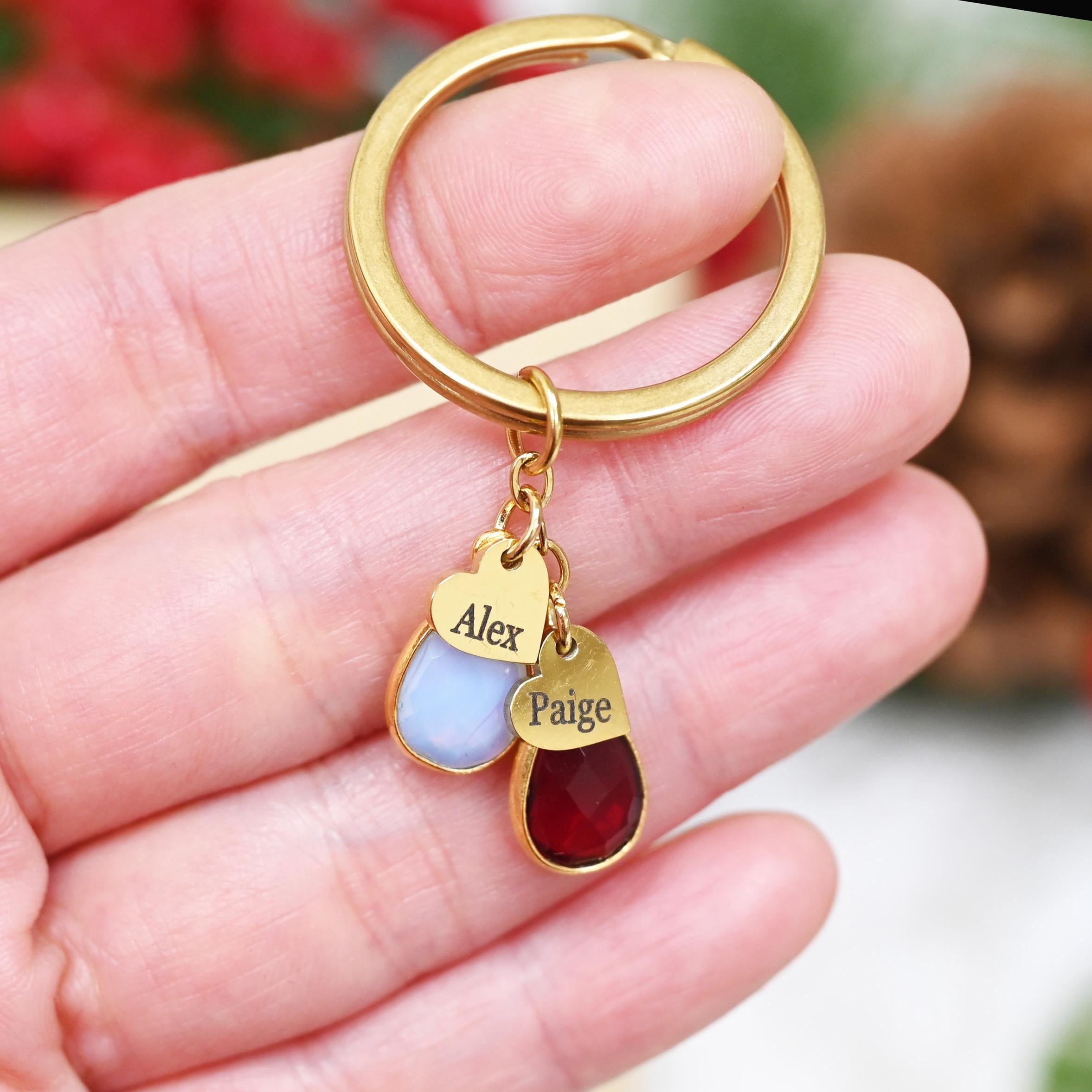 Cross Keychain Stone