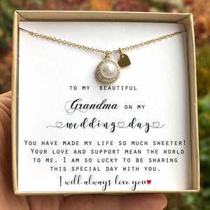MOTHER Of The GROOM Gift from BRIDE Mother of the Groom Necklace mothers day Gift for Mother in law Wedding Gift from Bride Pearl Jewelry image 10