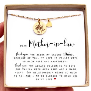 Personalized Gift for Mother of the Groom Gift from BRIDE Mother of the Groom Necklace Gift for Mother in law Wedding Gift from Bride Mother-in-law