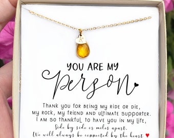 Personalized Gift for Her Best Friend Christmas Gift for Friends Bestie Unique birthday Gift for Woman Girl Friend Gift You Are My Person