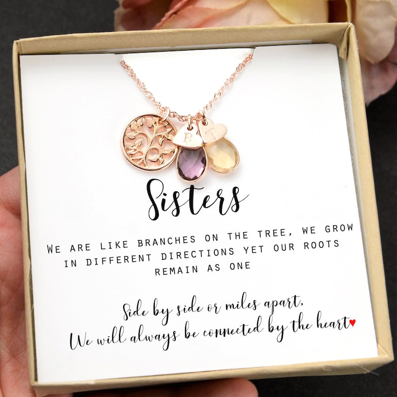 Sister birthday gift gold sister necklace sister birthday etsy