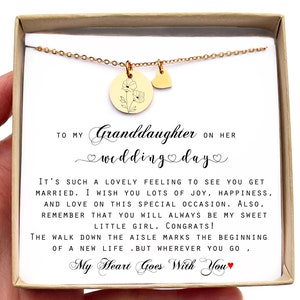 To My Granddaughter On Her Wedding Day Gift From Grandmother Wedding Gift for Granddaughter From Grandma Granddaughter Wedding Gift bride