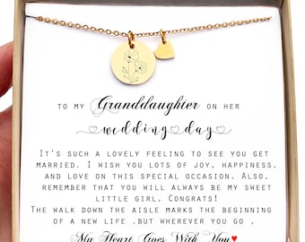 To My Granddaughter On Her Wedding Day Gift From Grandmother Wedding Gift for Granddaughter From Grandma Granddaughter Wedding Gift bride