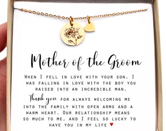 Personalized Gift for Mother of the Groom Gift from BRIDE Mother of the Groom Necklace Gift for Mother in law Wedding Gift from Bride