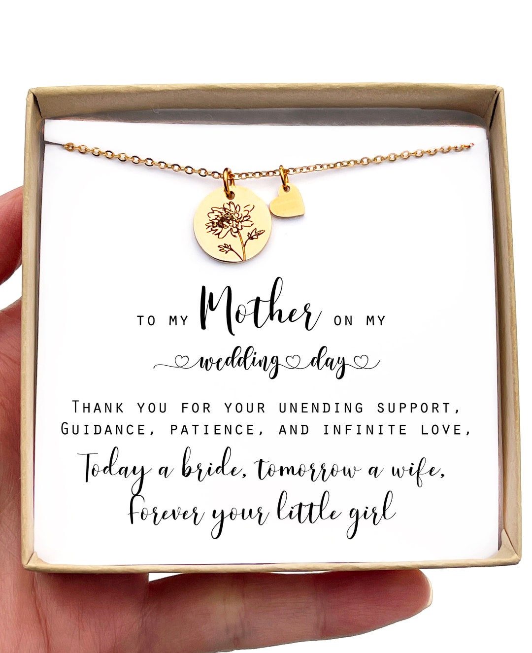 Gift for Mom on Wedding Day Today a Bride Tomorrow a Wife Wedding Gift