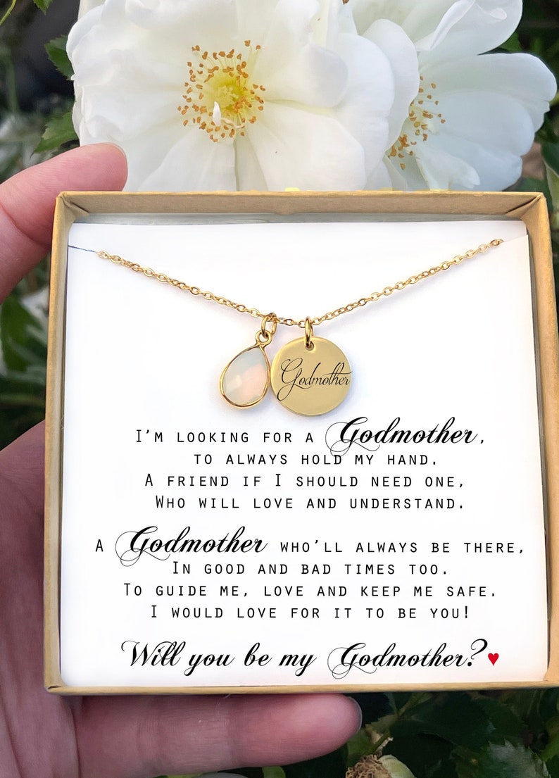 Personalized Godmother Gift Godmother Proposal Gift Godmother Proposal Jewelry Will You be my Godmother? Godmother Proposal Necklace Gifts 