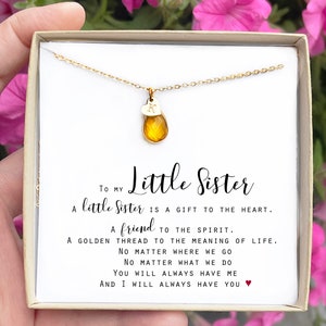 Custom Birthday Gift for Little Sister Jewelry Gift for Sister Little Sister Necklace Gift Sister Gifts Little Sister Personalized gift LSis image 7